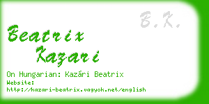 beatrix kazari business card